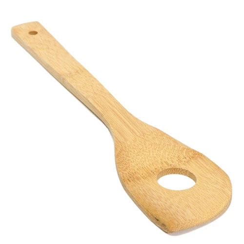 6 Pieces Bamboo Spoon Spatula Kitchen Utensil Wooden Cooking Tool Mixing Set