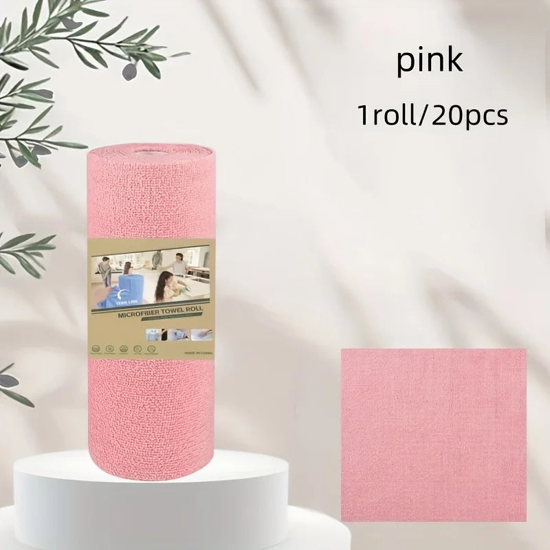 4M Reusable Kitchen Dish Cloth Roll Washable Cleaning Wipes Paper Towel Alternative Absorbent Rag for Living Room Bedroom