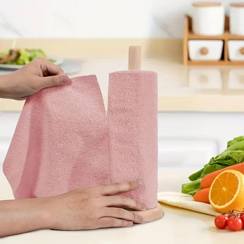 4M Reusable Kitchen Dish Cloth Roll Washable Cleaning Wipes Paper Towel Alternative Absorbent Rag for Living Room Bedroom