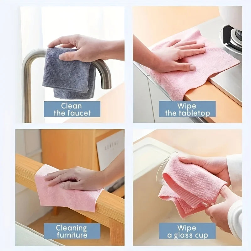 4M Reusable Kitchen Dish Cloth Roll Washable Cleaning Wipes Paper Towel Alternative Absorbent Rag for Living Room Bedroom