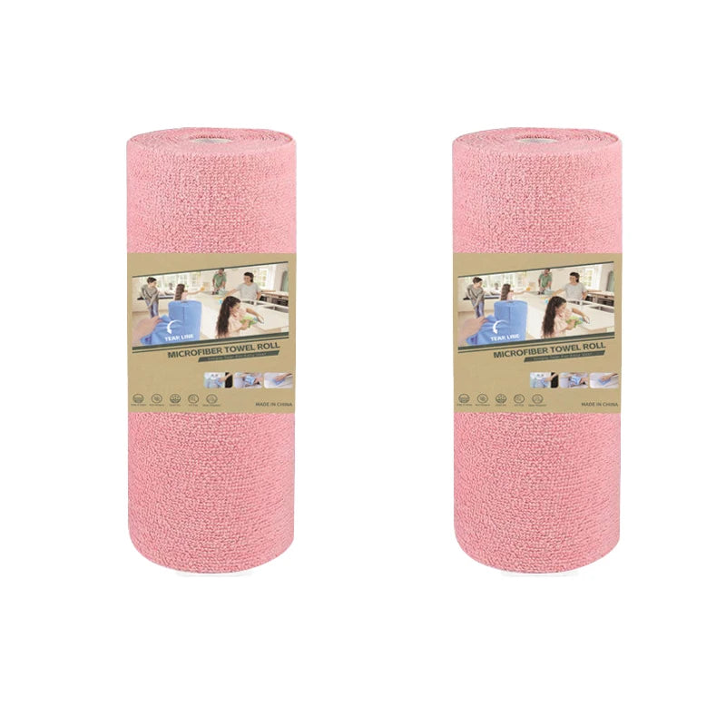 4M Reusable Kitchen Dish Cloth Roll Washable Cleaning Wipes Paper Towel Alternative Absorbent Rag for Living Room Bedroom