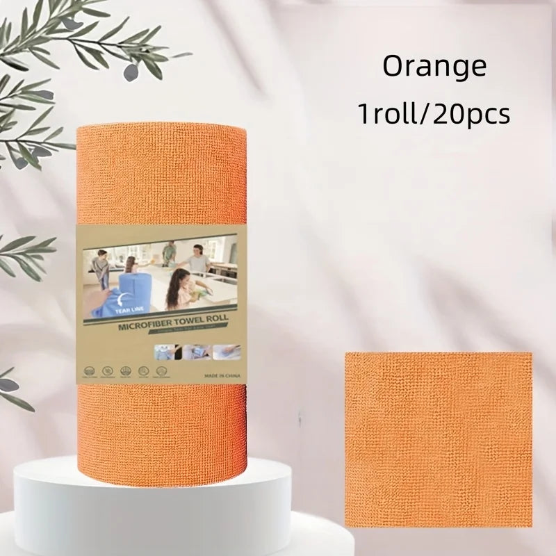 4M Reusable Kitchen Dish Cloth Roll Washable Cleaning Wipes Paper Towel Alternative Absorbent Rag for Living Room Bedroom
