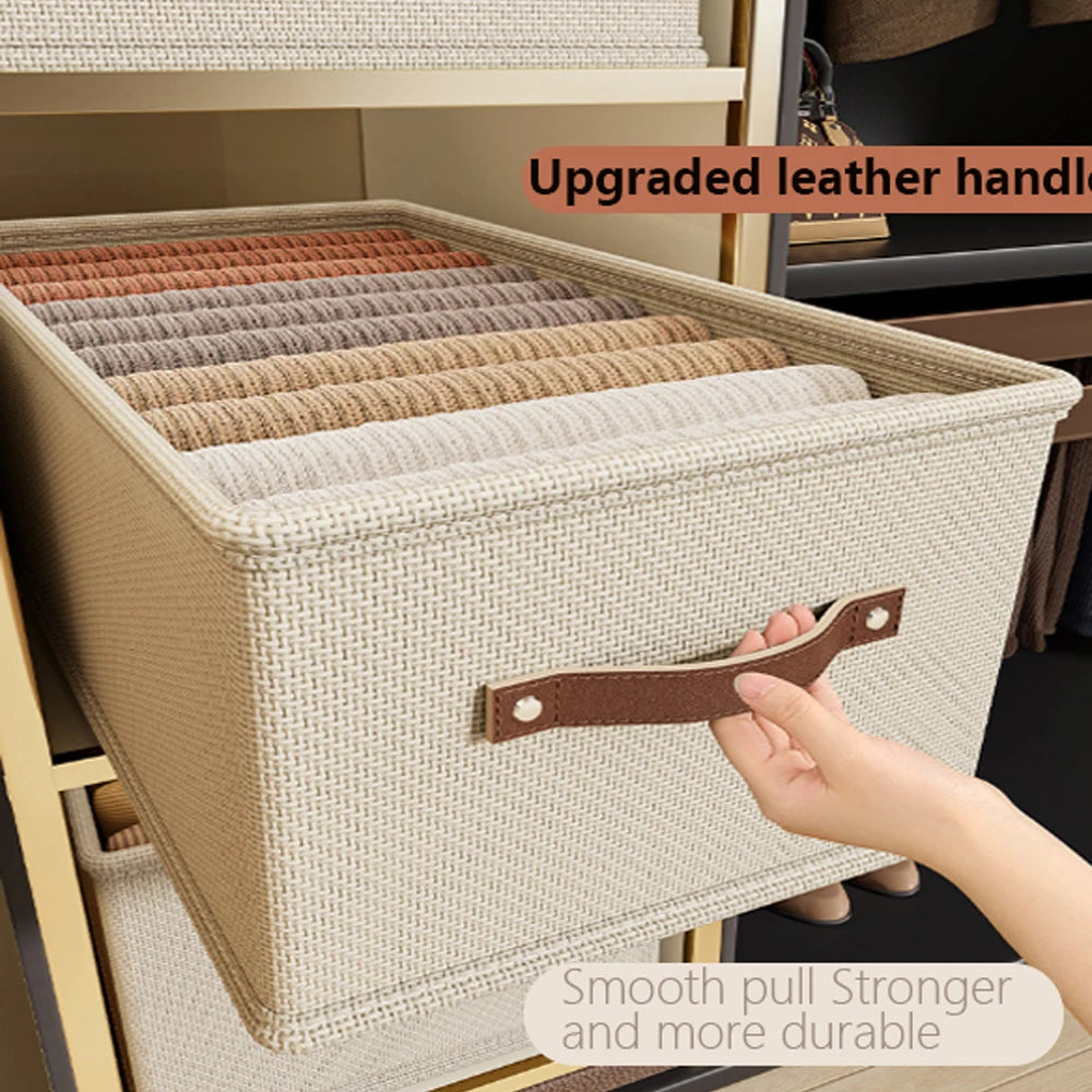 1PC  Oxford Cloth Box Storage Basket Clothes Storage Uncovered Bottom Shirt Sweater Sock Storage