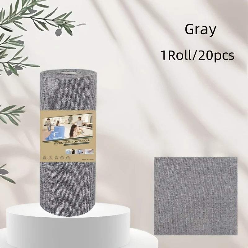 4M Reusable Kitchen Dish Cloth Roll Washable Cleaning Wipes Paper Towel Alternative Absorbent Rag for Living Room Bedroom