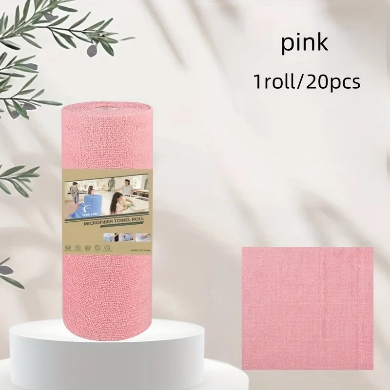 4M Reusable Kitchen Dish Cloth Roll Washable Cleaning Wipes Paper Towel Alternative Absorbent Rag for Living Room Bedroom