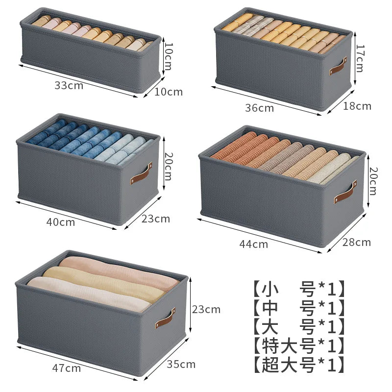 1PC  Oxford Cloth Box Storage Basket Clothes Storage Uncovered Bottom Shirt Sweater Sock Storage