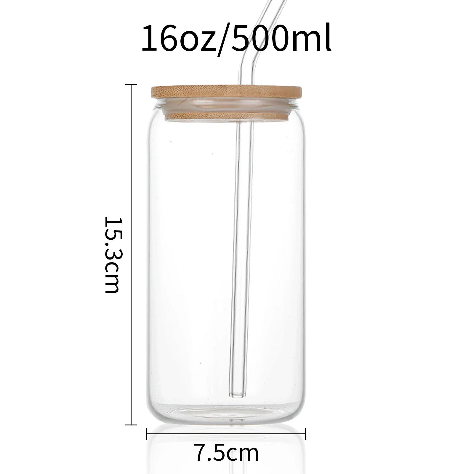 500ml Cute Bow Glass Cup Tumbler Mason Jar Shaped Water Bottle With Lids Straw Coffee Cups Party Gift for Iced Coffee Juice Cup