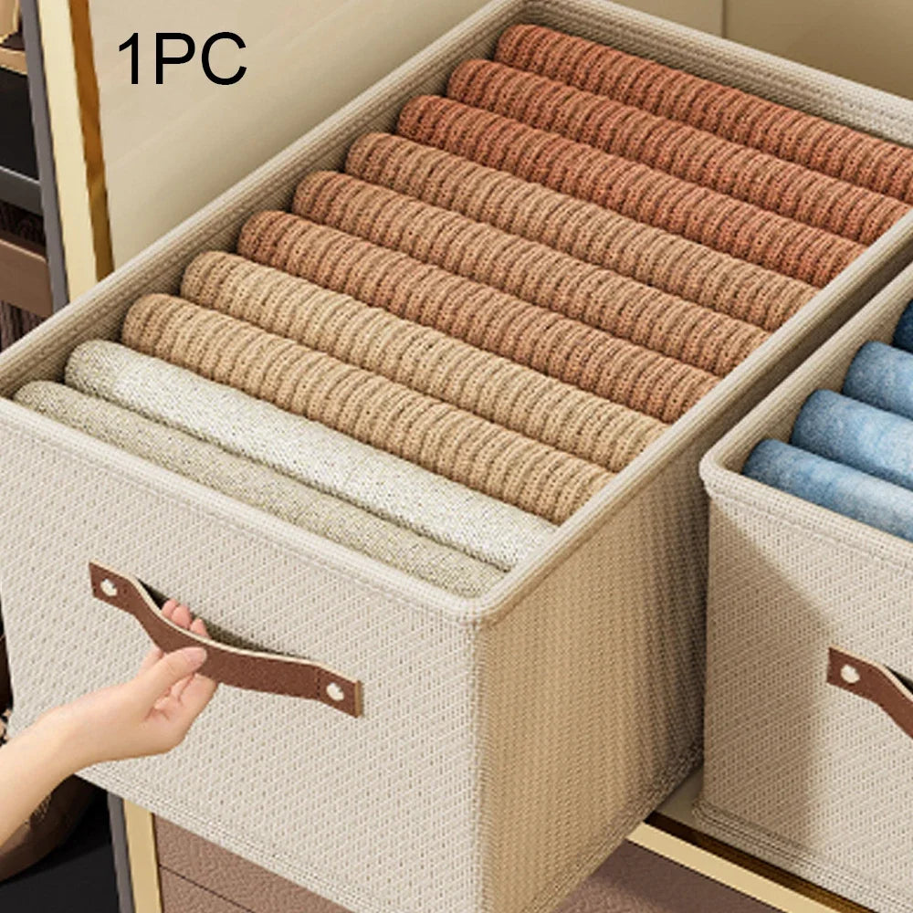 1PC  Oxford Cloth Box Storage Basket Clothes Storage Uncovered Bottom Shirt Sweater Sock Storage