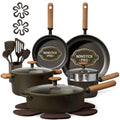 21pcs Cookware Set Nonstick Pots and Pans Set, Ceramic Cookware Set Induction Cookware, Non toxic Healthy Non Stick Kitchen Coo