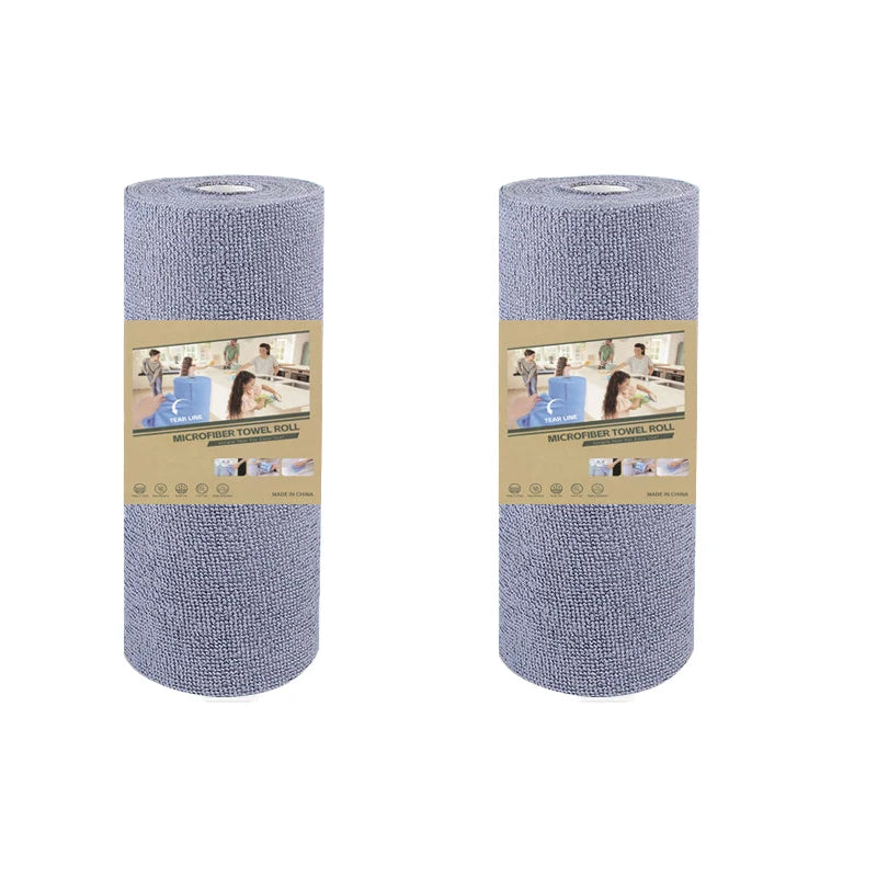 4M Reusable Kitchen Dish Cloth Roll Washable Cleaning Wipes Paper Towel Alternative Absorbent Rag for Living Room Bedroom