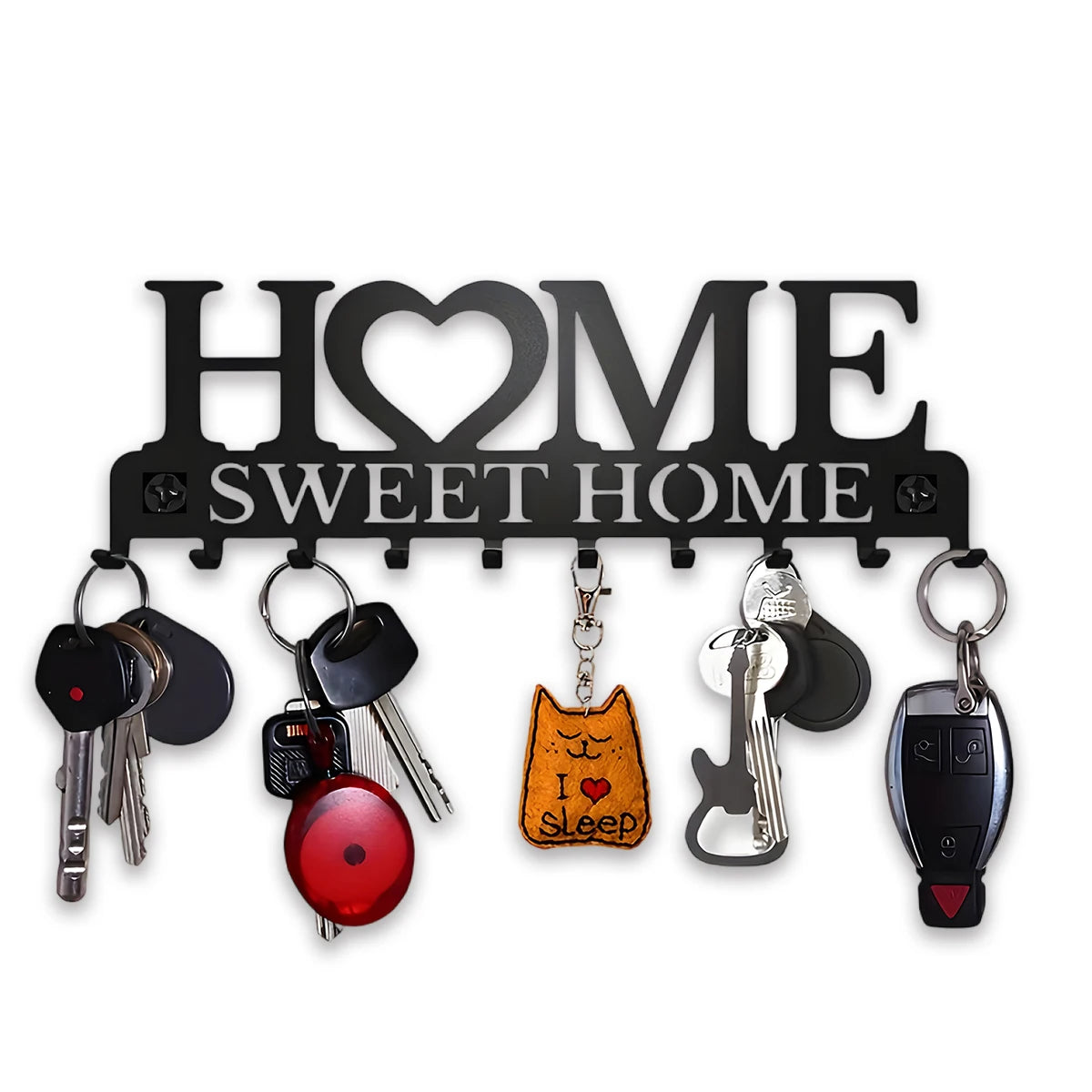Black Metal Wall Key Organizer