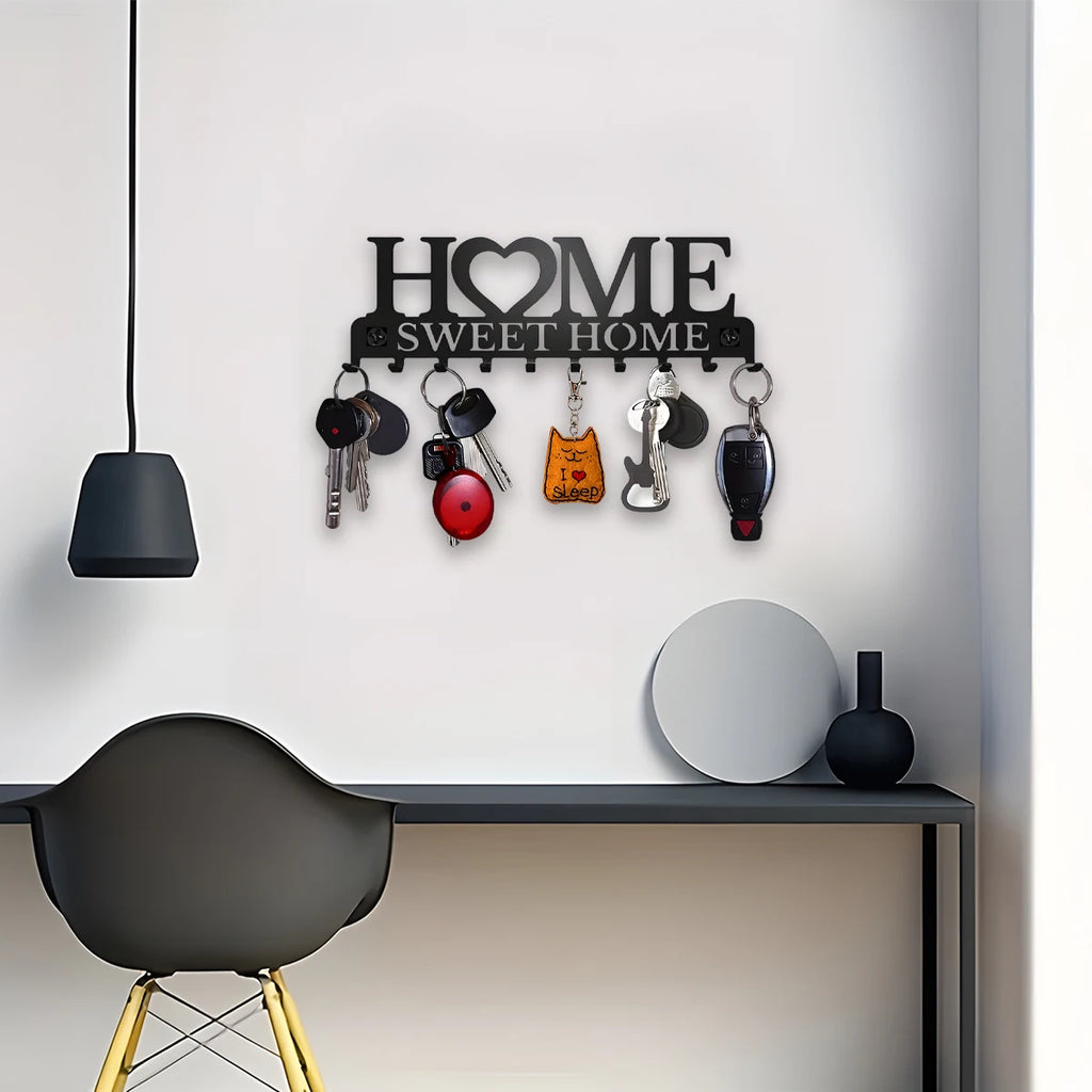 Black Metal Wall Key Organizer