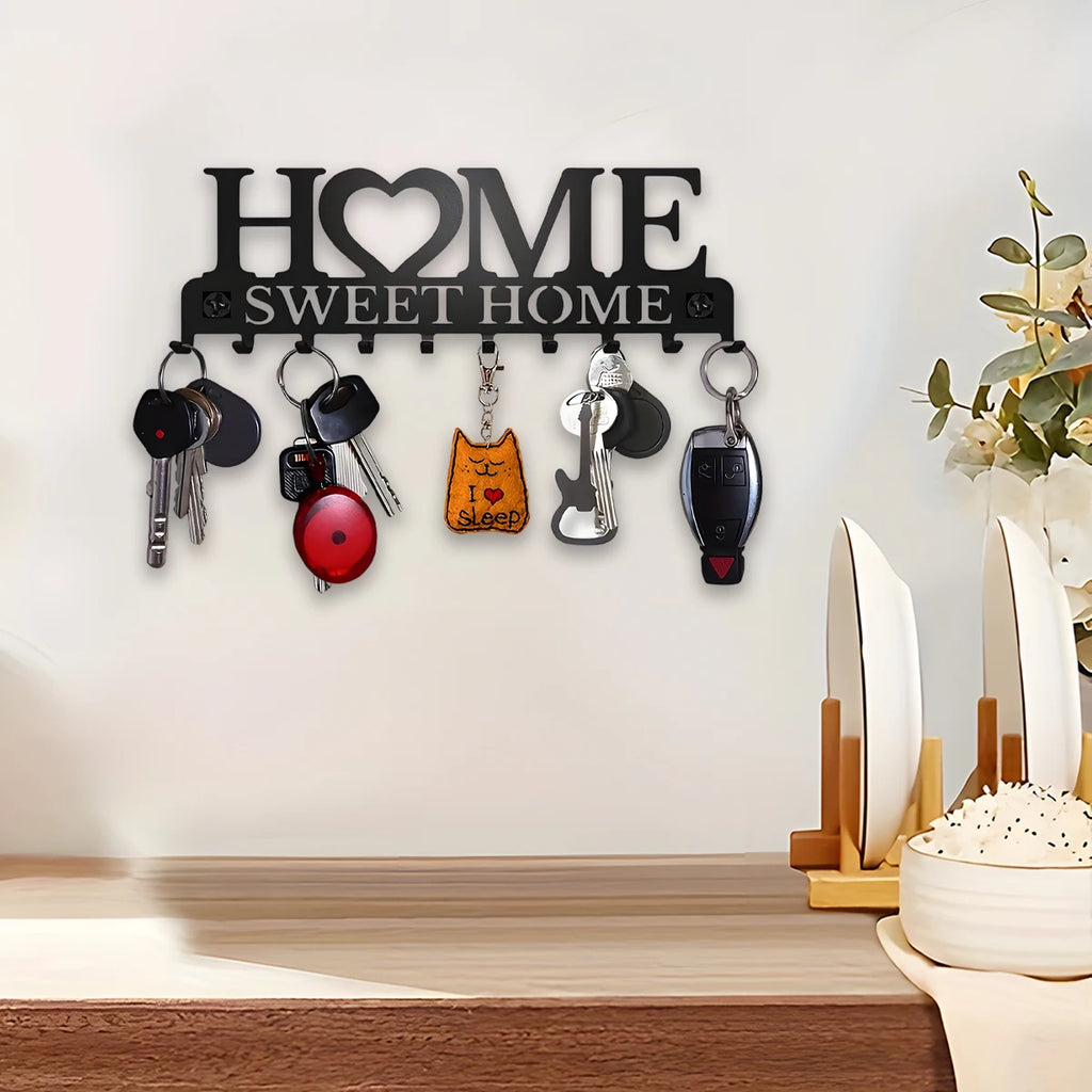 Black Metal Wall Key Organizer
