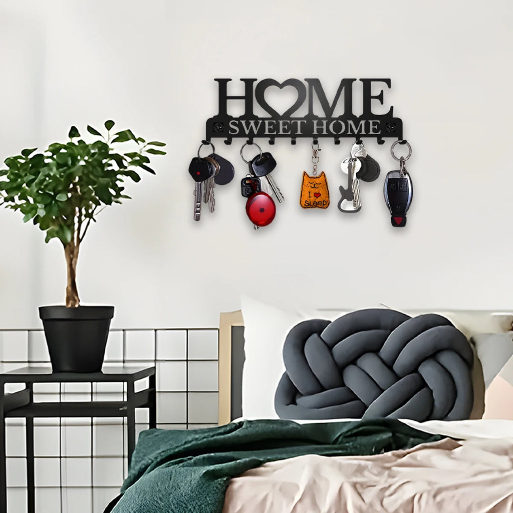 Black Metal Wall Key Organizer